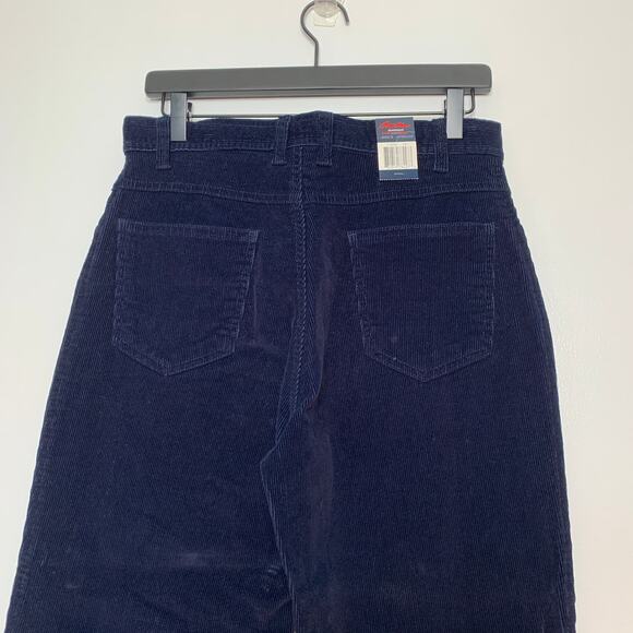 NWT Vintage 90s Bill Blass women's navy blue high rise corduroy pants US 8 - Picture 5 of 9